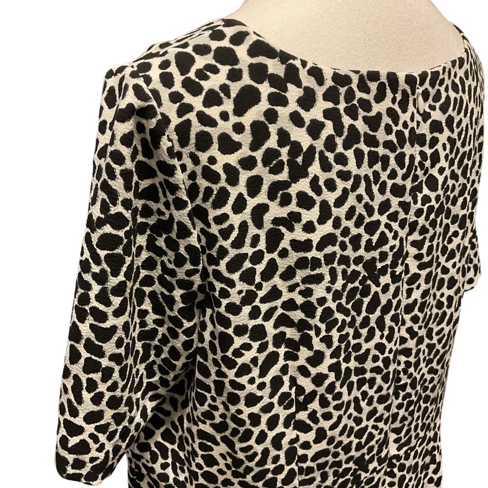 Talbots Animal Print Short Sleeve Sheath Dress Size 16WP - Picture 5 of 7